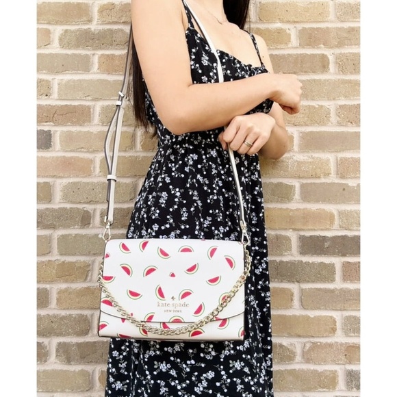 NWT Kate Spade Carson Convertible Watermelon Party w/ Chain and Crossbody Strap - Picture 6 of 12